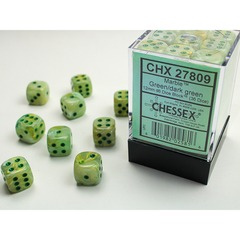 D6 12mm 36ct Marble Green/DkGreen CHX27809