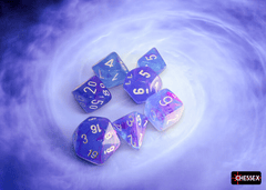 Chessex Nebula Aura/white Luminary Polyhedral 7-Dice Set