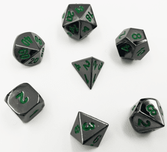 Foam Brain Games - Midnight Metal Etched with Green RPG Set