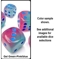 7ct Gemini Gel Green-Pink/Blue Luminary RPG Dice Set - CHX26464