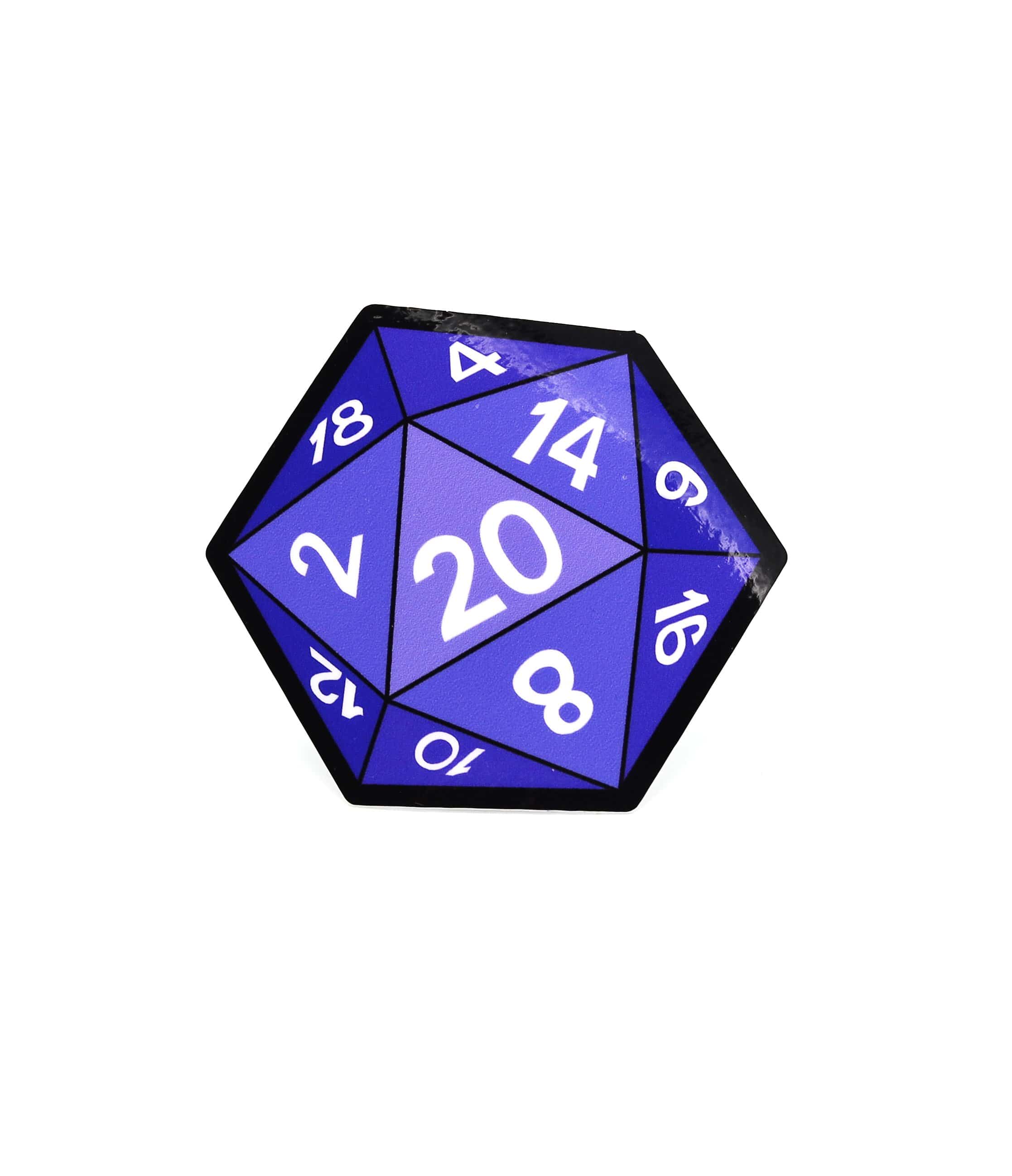 Foam Brain Games - D20 Sticker: Blue