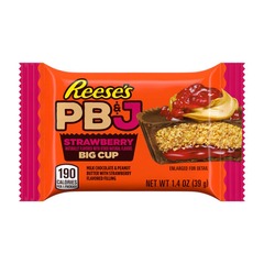 Reese's Big Cup PB&J Strawberry Milk Chocolate Peanut Butter Cups Candy Packs, 1.4 oz