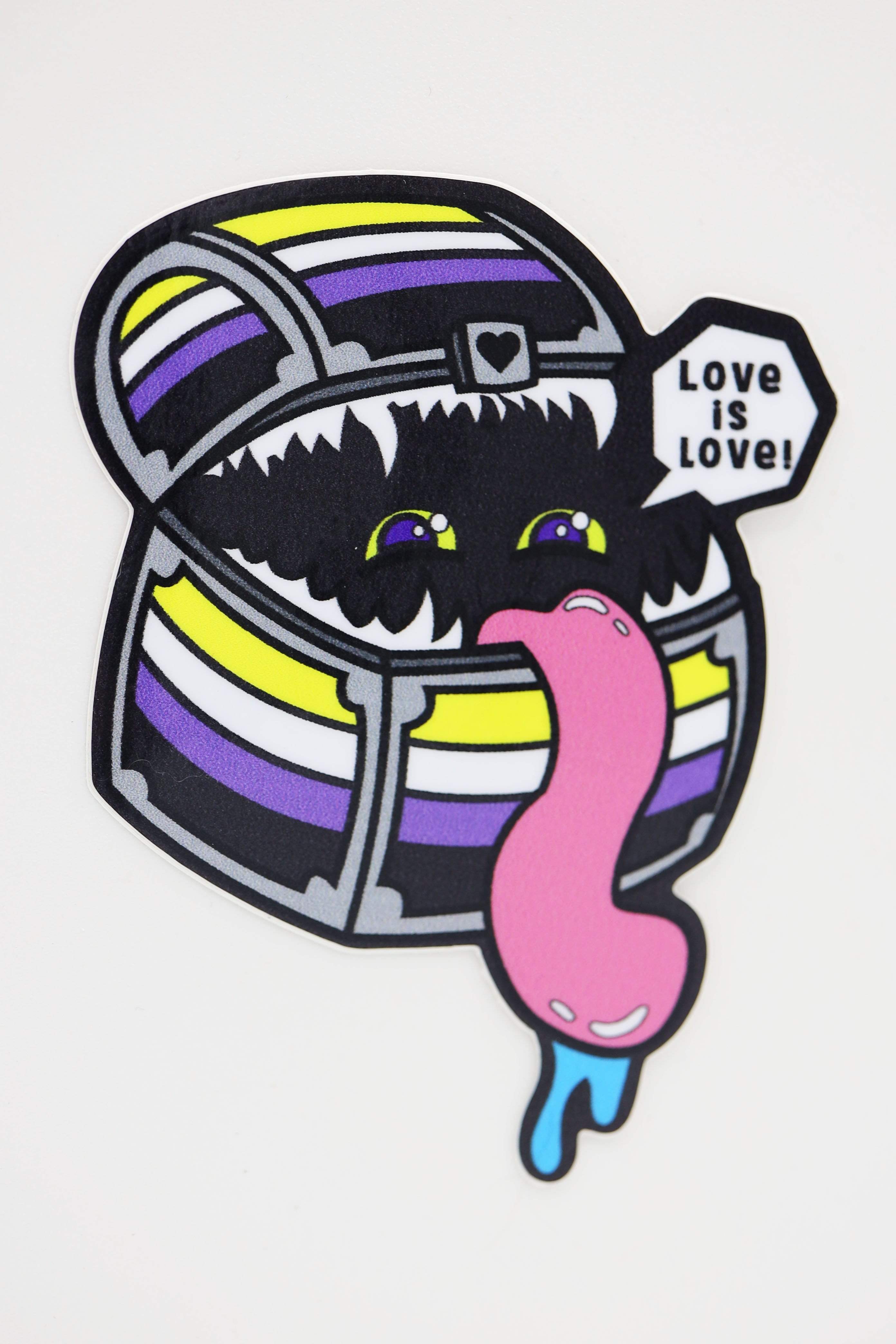 Foam Brain Games - Pride Mimic Sticker: Nonbinary