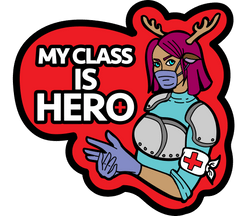 Foam Brain Games - My Class Is Hero Sticker