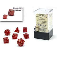 7CT Mini-Polyhedral Set: Glitter Ruby/Gold CHX20504