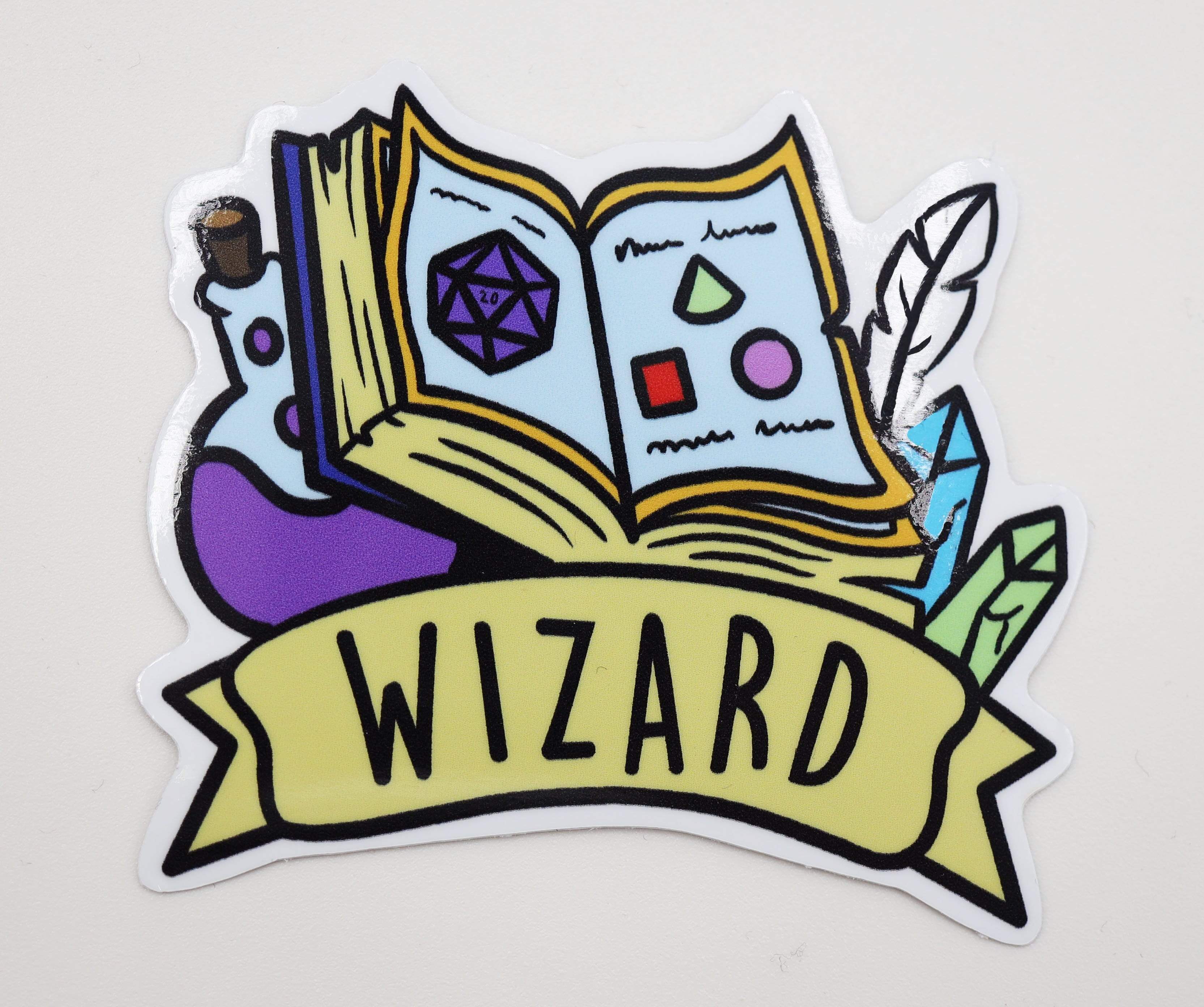 Foam Brain Games - Banner Class Sticker: Wizard