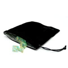 Satin Lined Velvet Bag - Medium Black