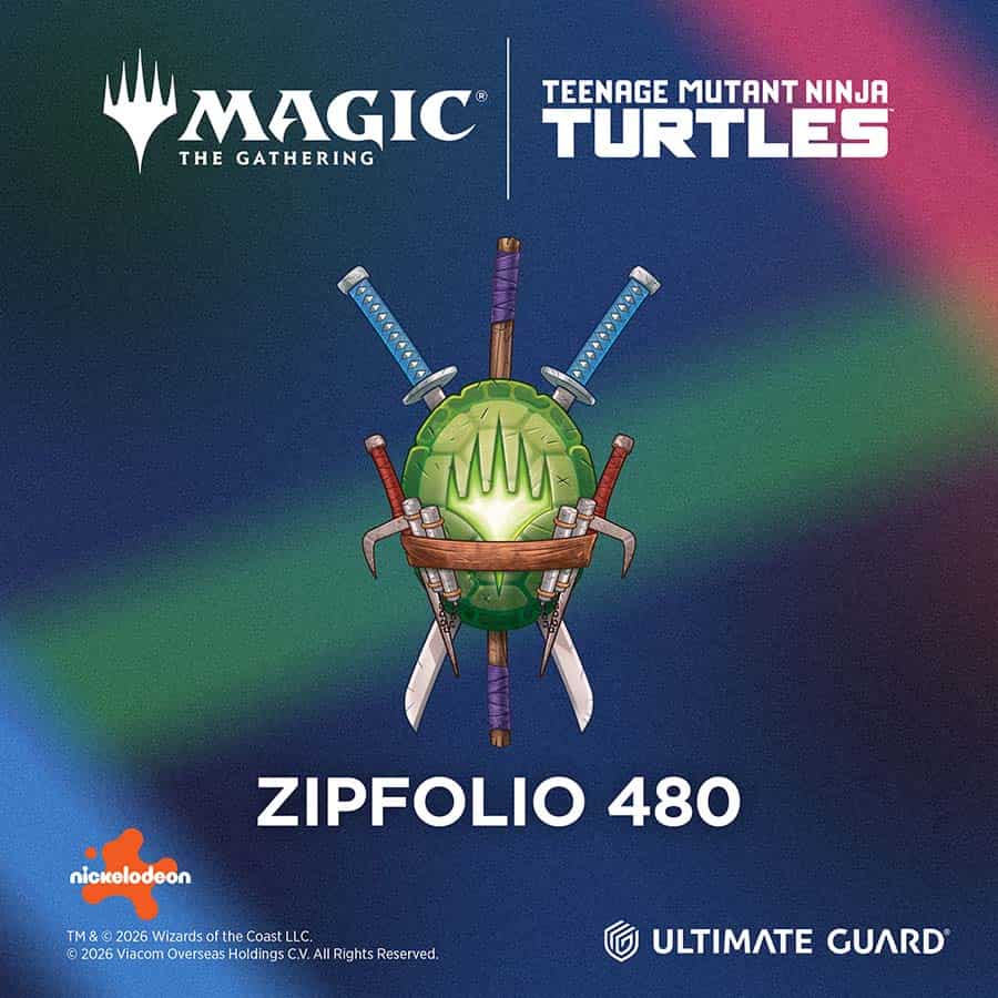 Raccoglitore Zipfolio 480 Xenoskin – Magic: The Gathering Universe Beyond Teenage Mutant Ninja Turtles, 480 Tasche Laterali, Con Chiusura A Cerniera
