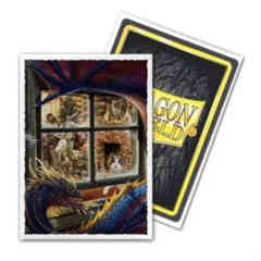DRAGON SHIELD SLEEVES: ART MATTE CHRISTMAS DRAGON (BOX OF 100) - LIMITED EDITION