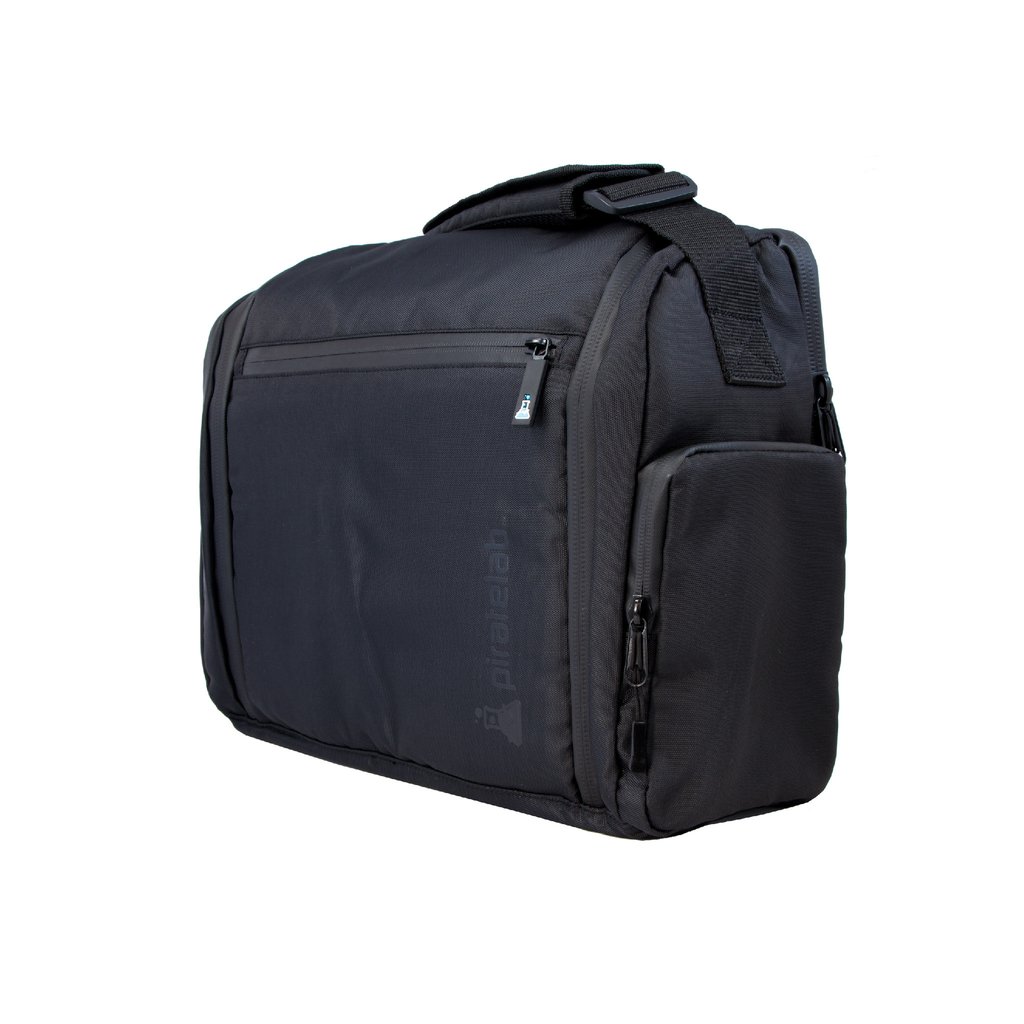 Card Carrying Messenger Bag - Black - Pirate Lab