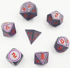 Foam Brain Games - Digital Silver Purple with Red RPG Set