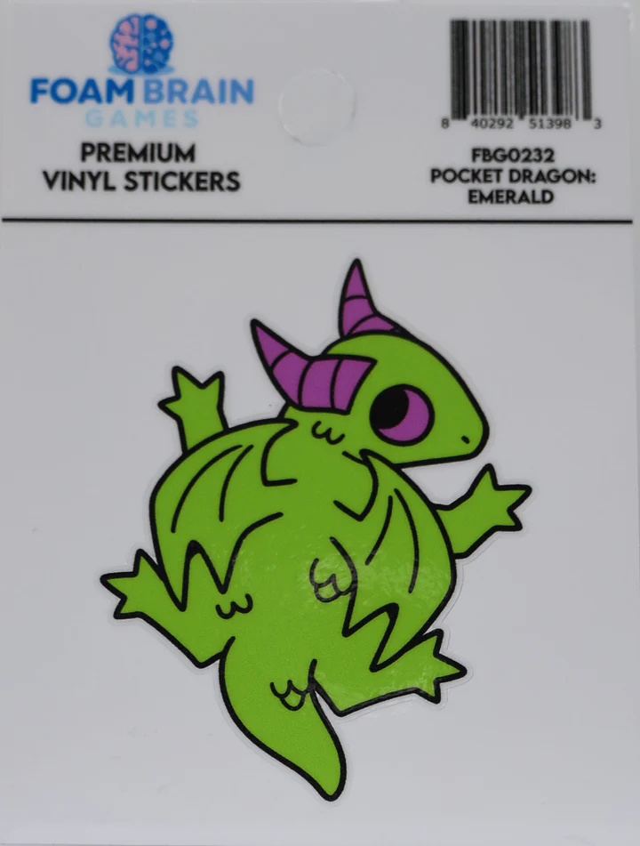 Foam Brain Games - Pocket Dragon: Emerald Sticker