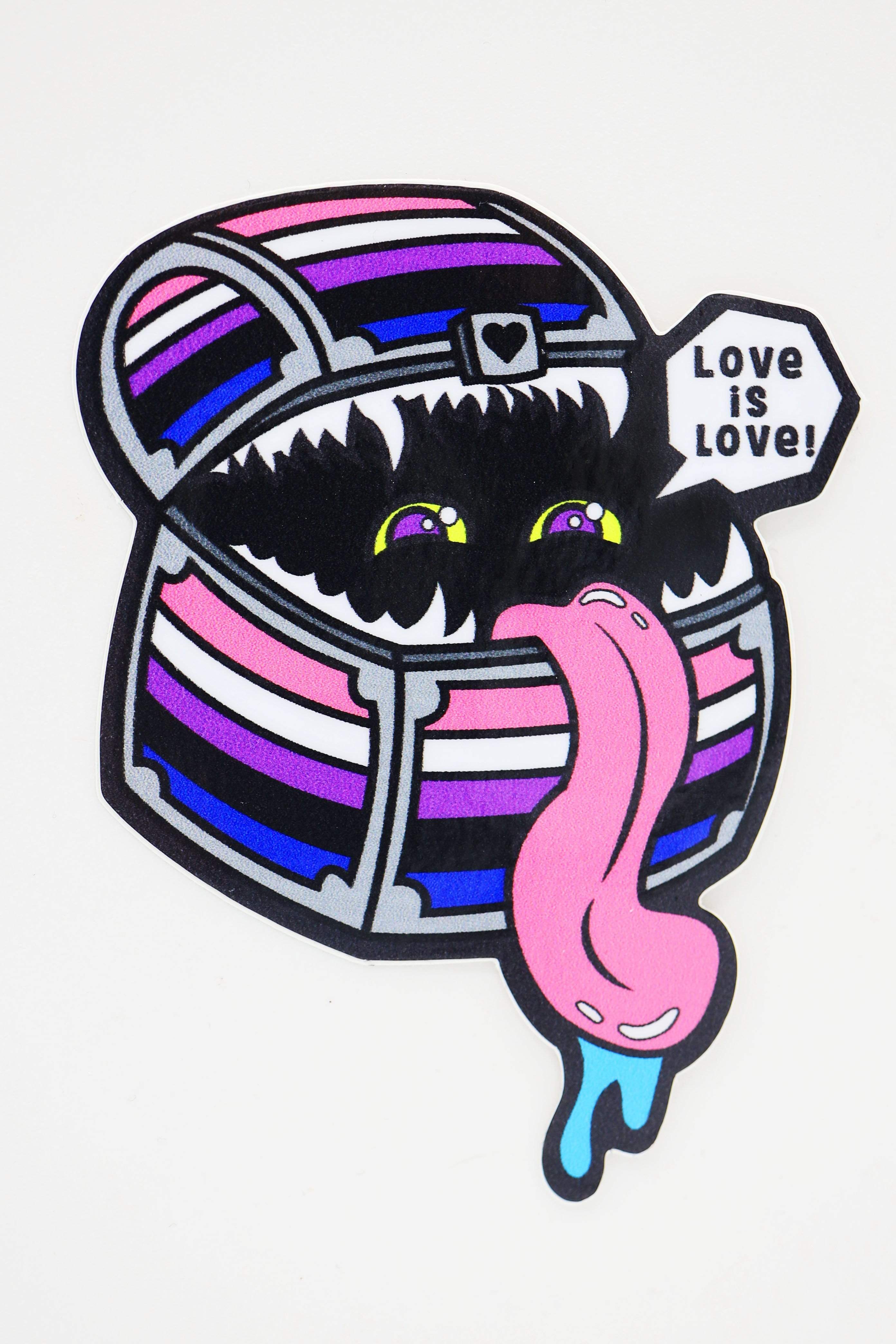 Foam Brain Games - Pride Mimic Sticker: Genderfluid