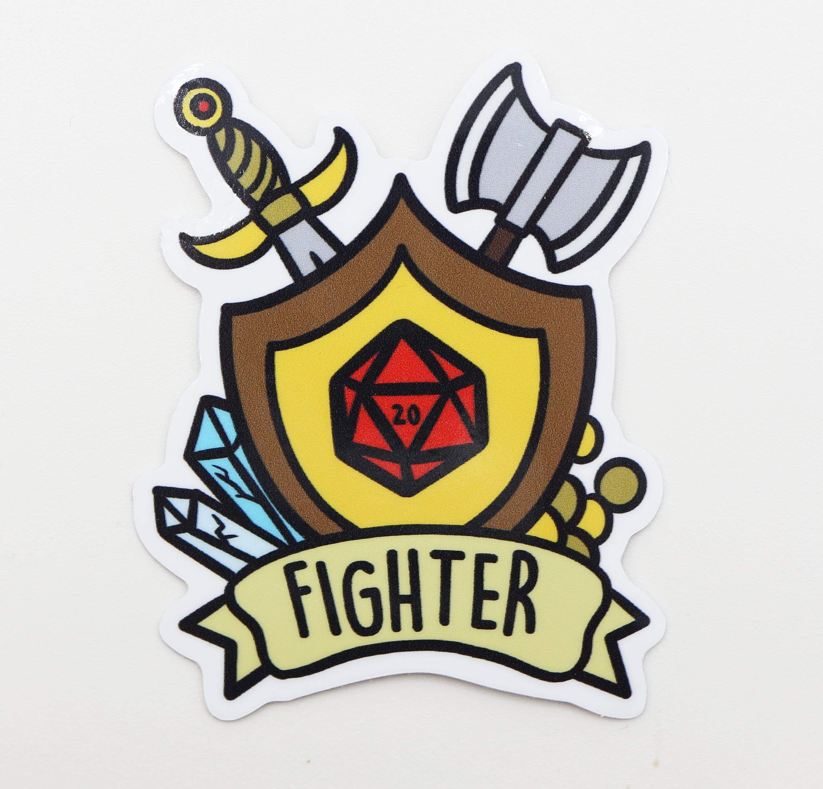 Foam Brain Games - Banner Class Sticker: Fighter