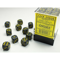 D6 -- 12MM SPECKLED DICE, URBAN CAMO, 36CT CHX25928