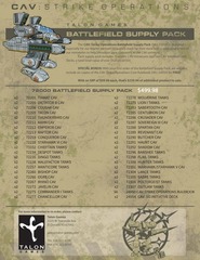 CAV:SO Battlefield Supply Pack