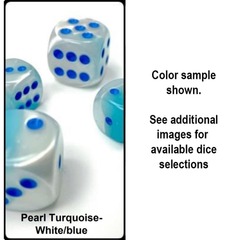 7ct Gemini Pearl Turquoise-White/Blue Luminary RPG Dice Set - CHX26465
