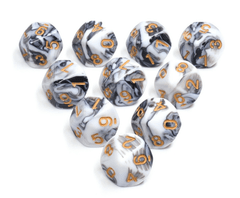 Foam Brain Games - Espresso Cream D10 Set of 10 Dice