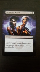 Go For the Throat - Altered Art - Mirrodin Besieged Slight Play