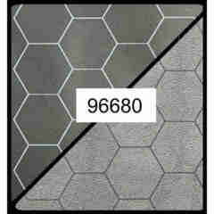 Battlemat Reversible (1-inch) - Black/Grey Hexes (23.5 inches x 26 inches)