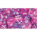 12ct D6 dice 16mm Festive Dice Violet/White CHX27657