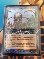 Necropotence FOIL (Signed by artist in silver) - Deckmasters Near Mint