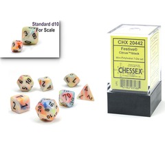 Festive: Circus/ Black Mini-Polyhedral 7-Die Set CHX20442