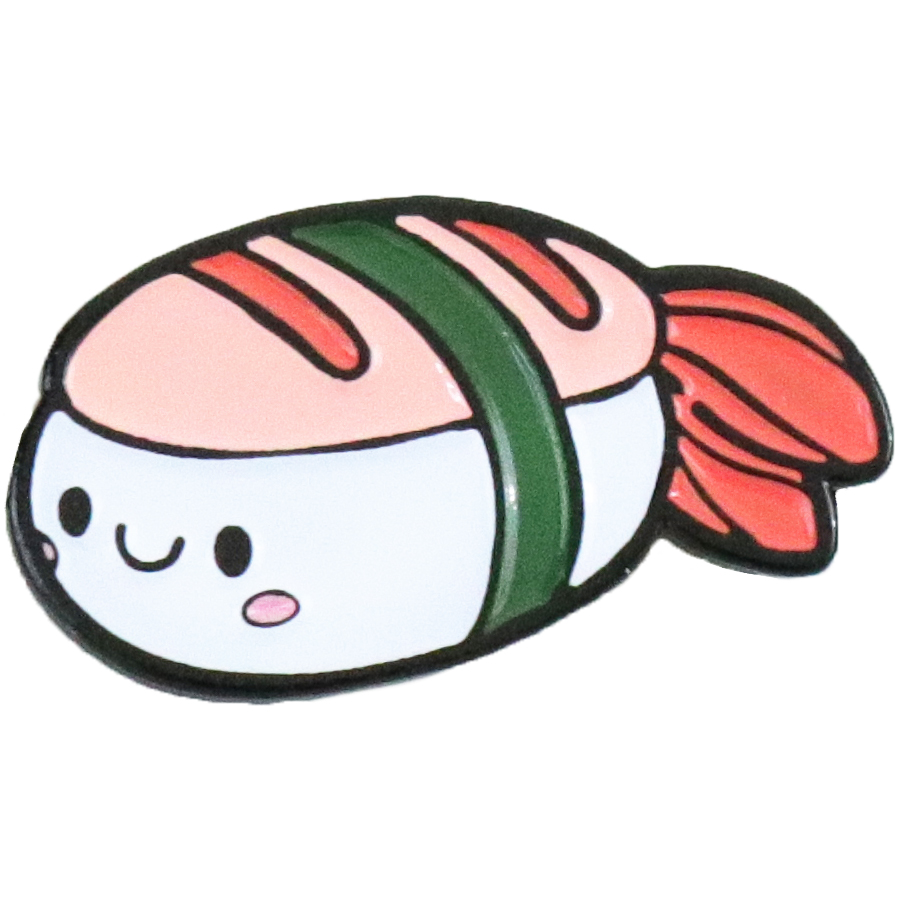 Shrimp Sushi Enamel Pin