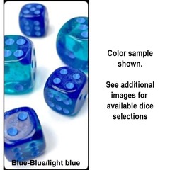 7ct Gemini Blue-Blue/Light Blue Luminary RPG Dice Set - CHX26463