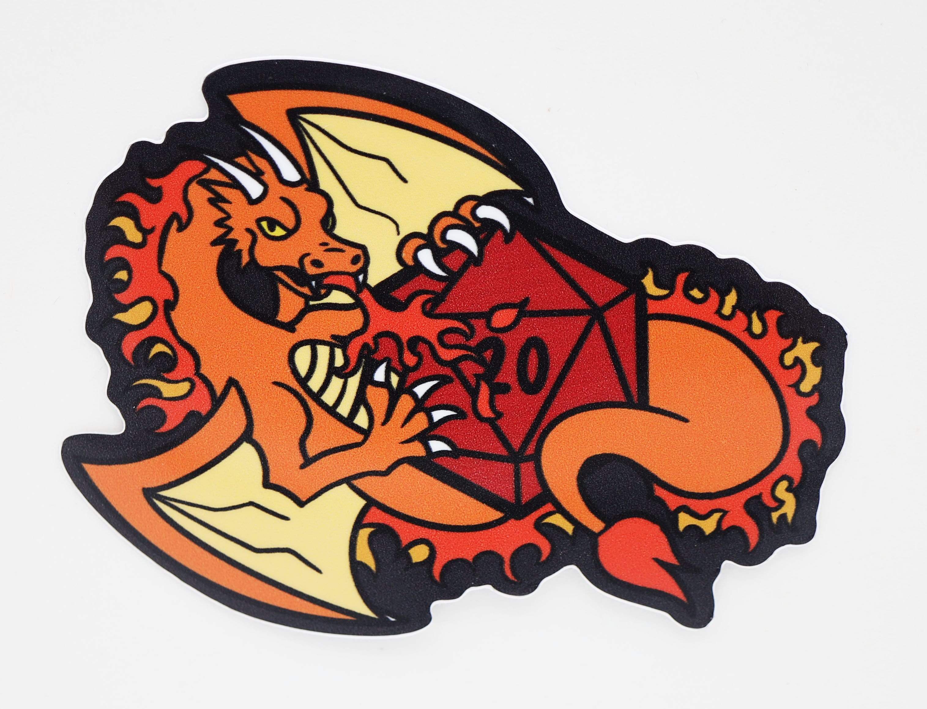 Foam Brain Games - Dice Dragon Sticker: Fire