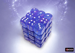 Chessex Nebula Aura/white Luminary 12mm d6 Dice Block (36 dice)