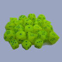 12ct D6 dice 16mm Vortex Electric Yellow/Green CHX27622