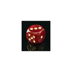 7CT Glitter Polyhedral Dice Set, Ruby/Gold CHX27504