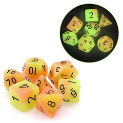 Foam Brain Games - Glow in the Dark FireBall RPG Dice Set