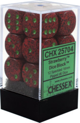 Chessex Speckled Strawberry 16mm (Standard) 12 Dice Set CHX25704