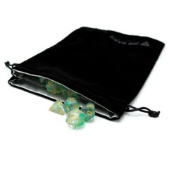 Satin Lined Velvet Bag - Large Black