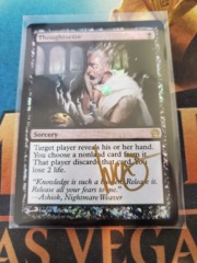 Thoughtseize (Signed by artist in gold ink) - Theros Slight Play