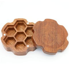 Foam Brain Games - Sapele Mahogany Hexagonal Wooden Dice Box