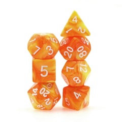 Foam Brain Games - Lemon Sorbet RPG Dice Set