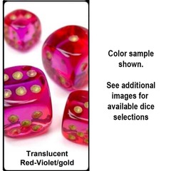 7ct Gemini Translucent Red-Violet/Gold RPG Dice Set - CHX26467