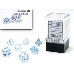 Borealis: Icicle/ Light Blue Mini-Polyhedral 7-Die Set CHX20581