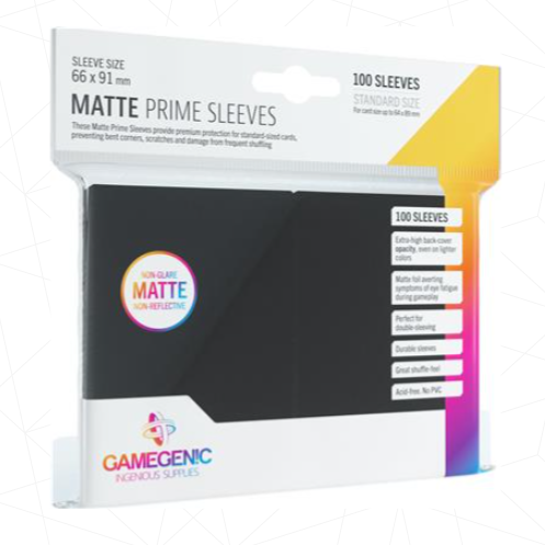 Gamegenic - Matte Prime Sleeves - Black (100)