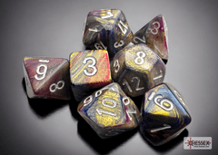 CHX20440 Festive Carousel/white Mini-Polyhedral 7-Dice Set