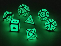 Foam Brain Games - Green Glow in the Dark RPG Dice Set