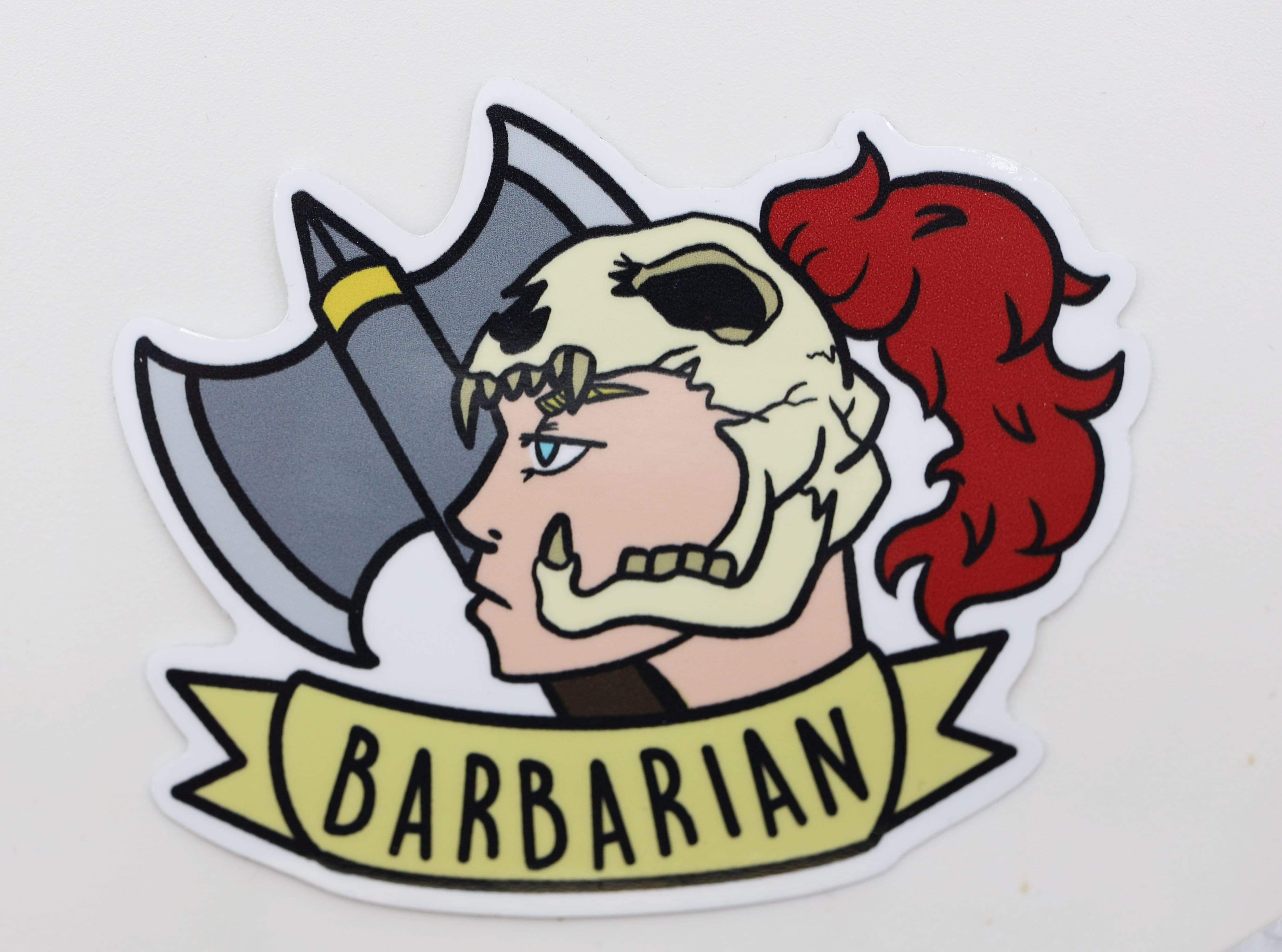 Foam Brain Games - Banner Class Sticker: Barbarian