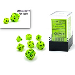 7CT Mini-Polyhedral Set: Vortex Bright Green/Black CHX20430