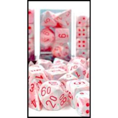 7ct Festive Pop Art with Red RPG Dice Set - CHX27539
