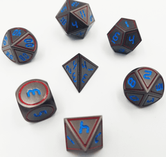 Foam Brain Games - Digital Nickel Black with Red and Blue RPG Set