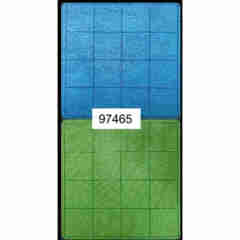 Megamat Reversible (1-inch) - Blue/Green Squares (34.5 inches x 48 inches)