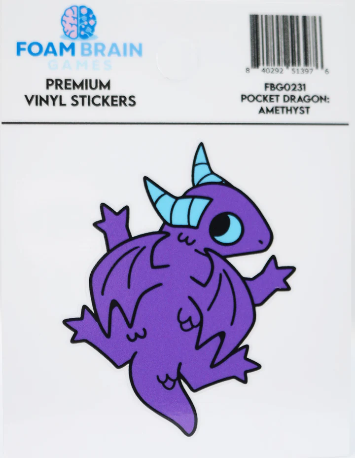 Foam Brain Games - Pocket Dragon: Amethyst Sticker